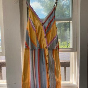 sandy & sid colorful striped sun dress